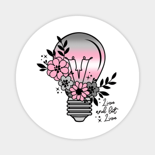 Demigirl Light Bulb with Flowers Magnet